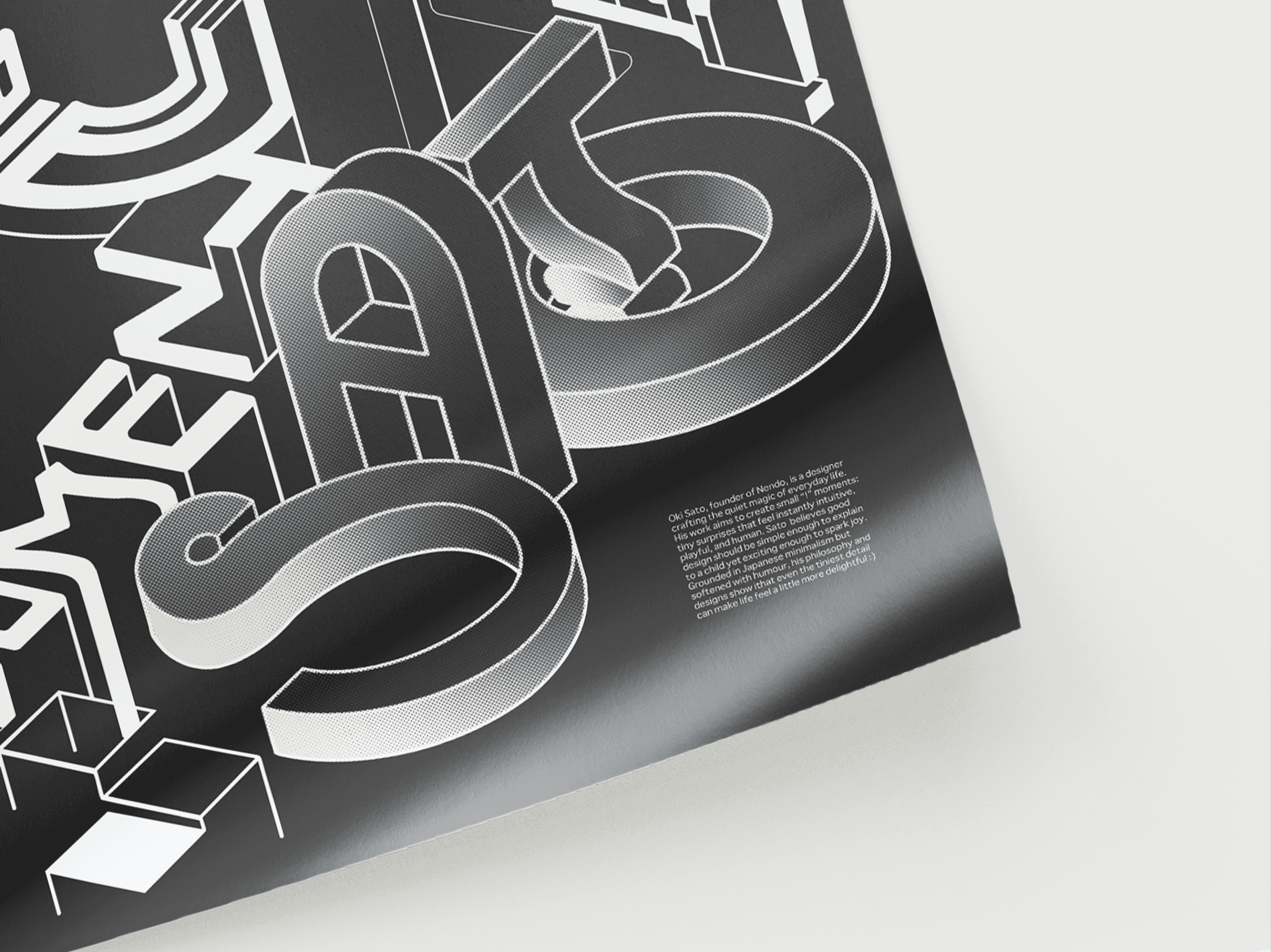 Poster detail: the extruded letterforms