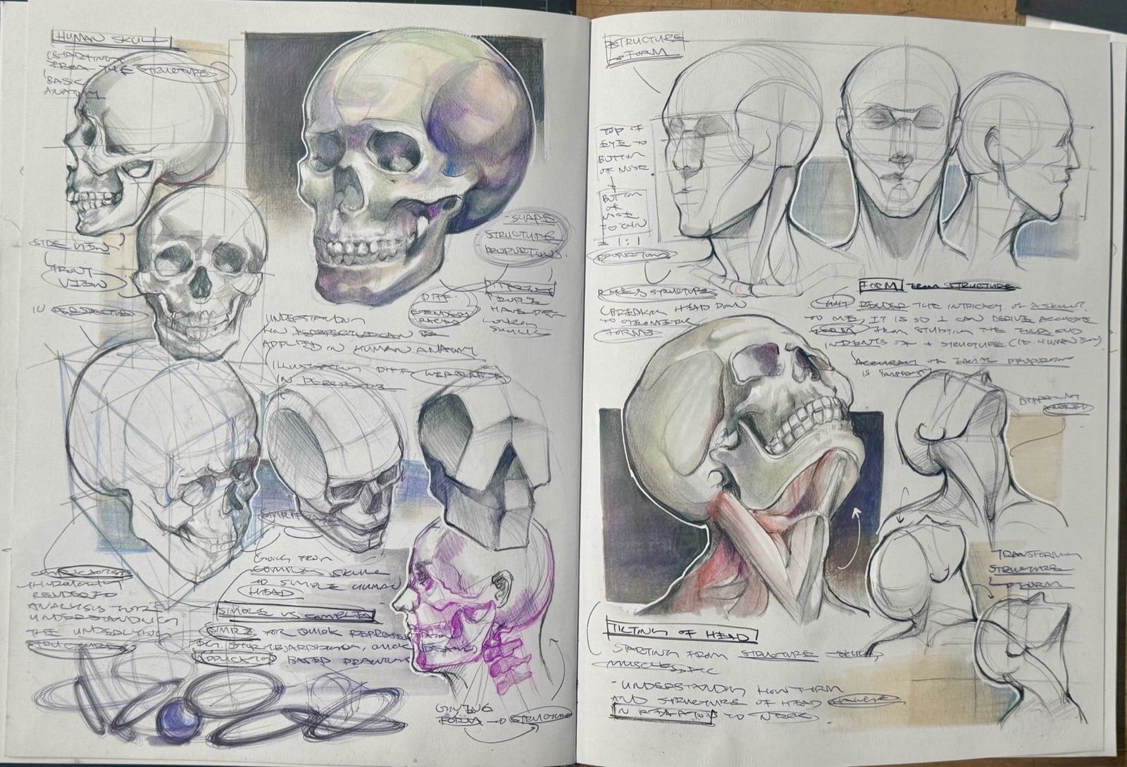 Sketchbook spread