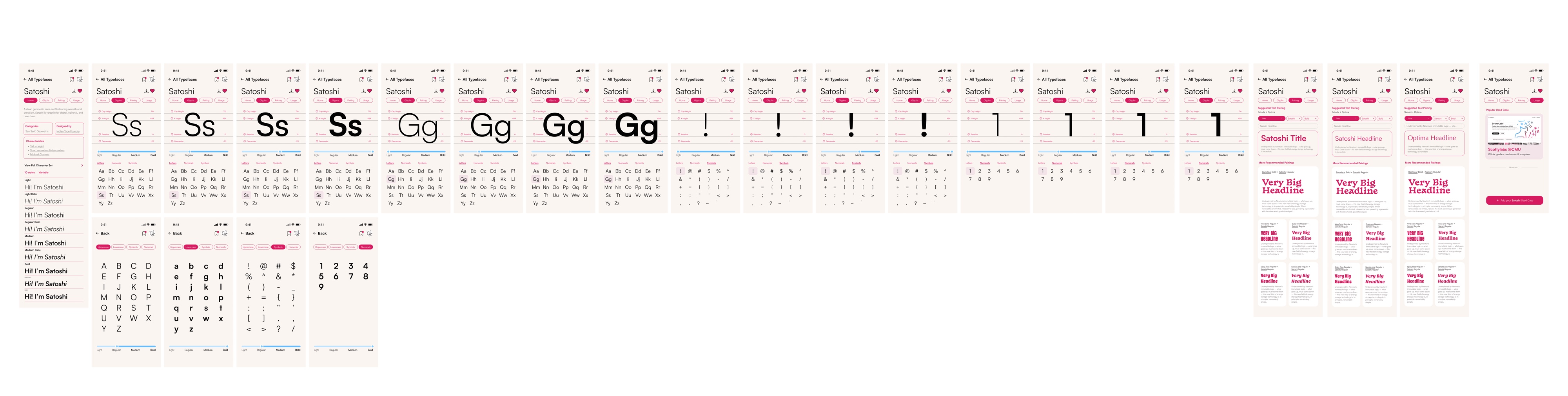 Typeface flow prototype